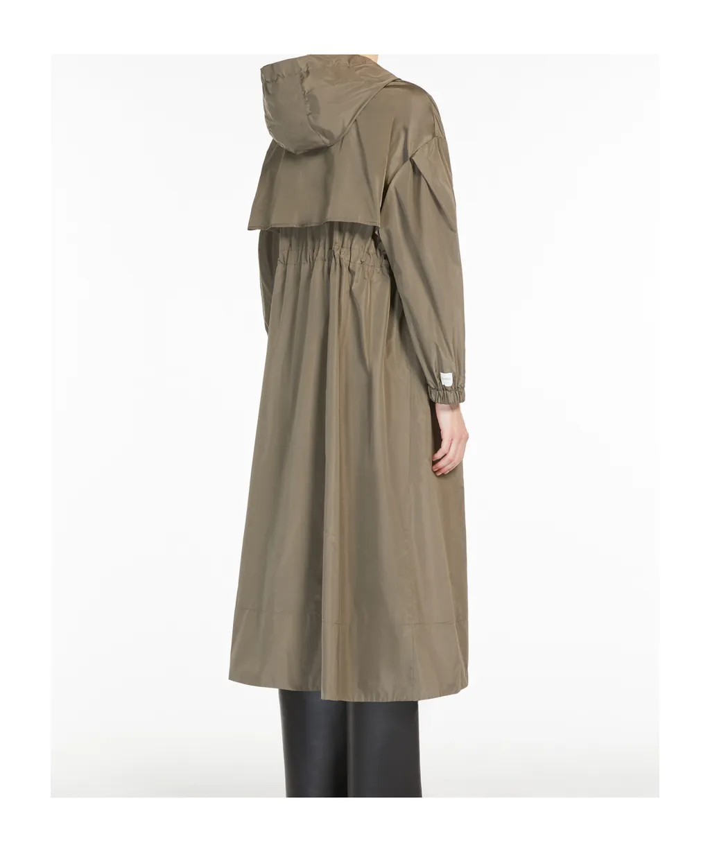 Long, Water-Repellent Taffeta Parka