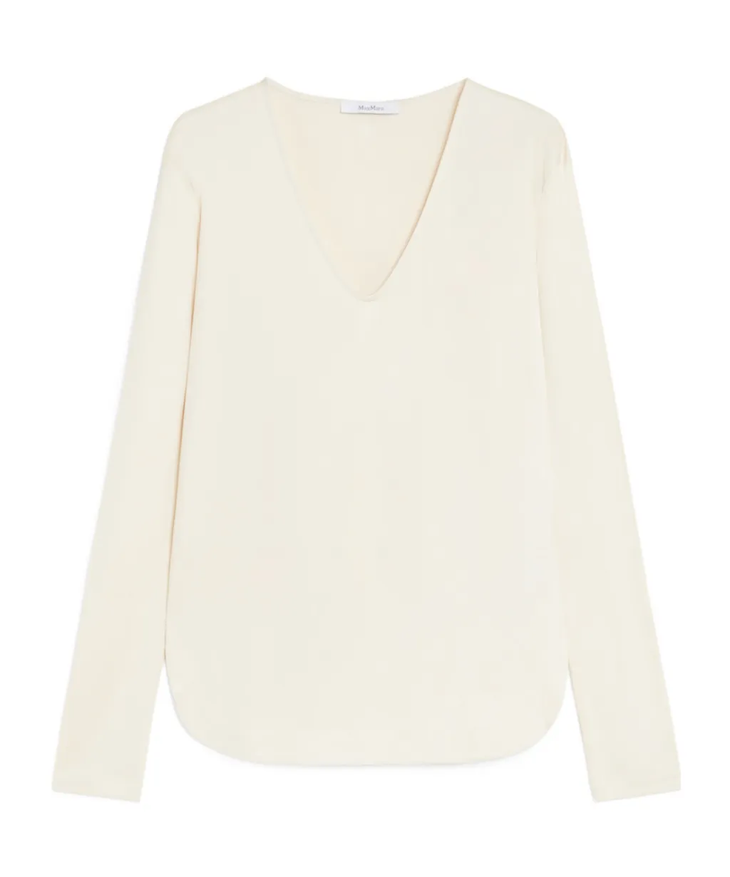 V-Neck Long-Sleeved Top