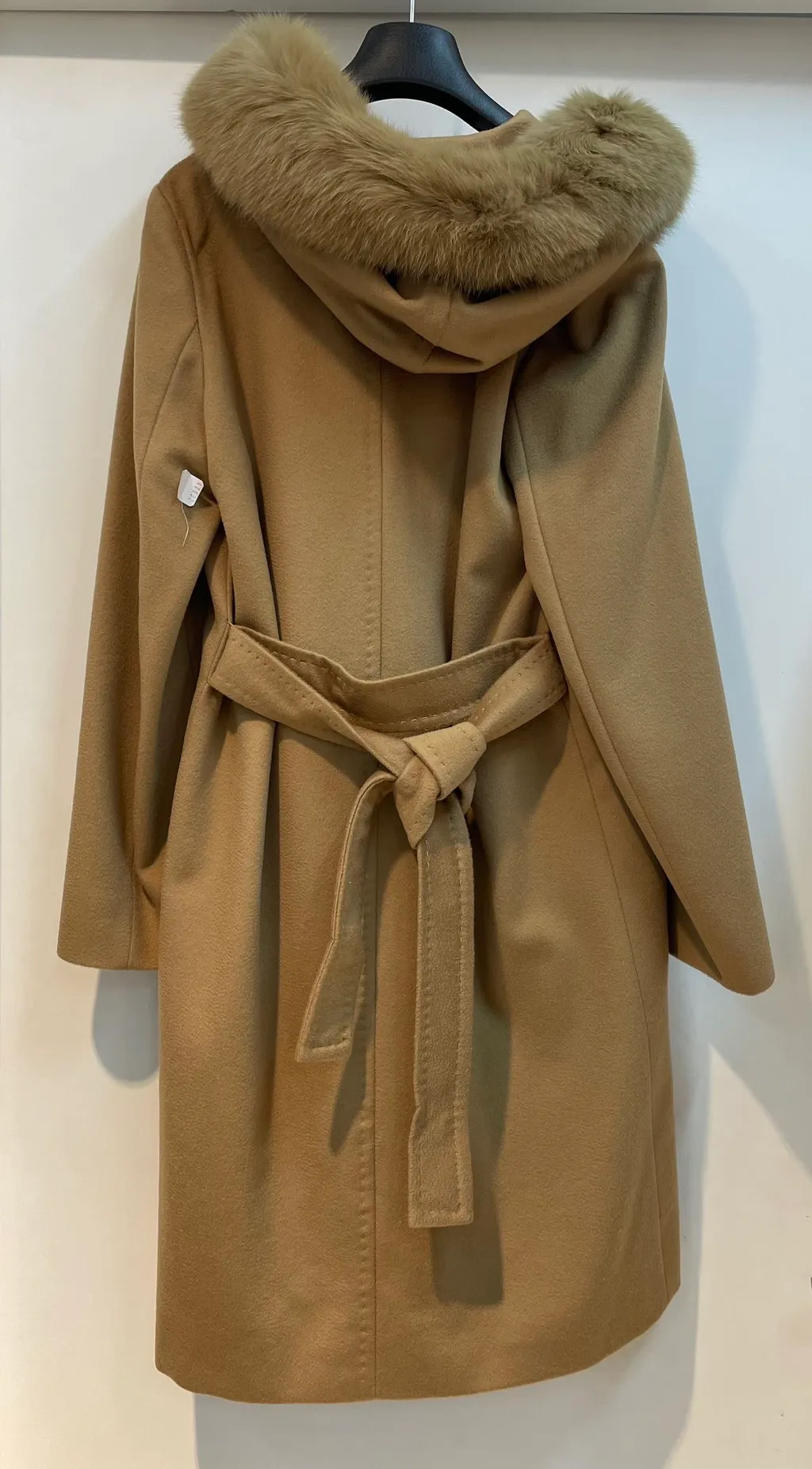 Long-Sleeved Coat With Fur Hood