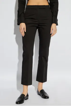 Okra Pleat Detailed Cropped Trousers