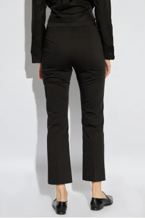 Okra Pleat Detailed Cropped Trousers