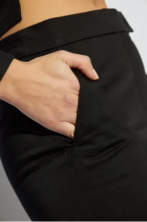 Okra Pleat Detailed Cropped Trousers
