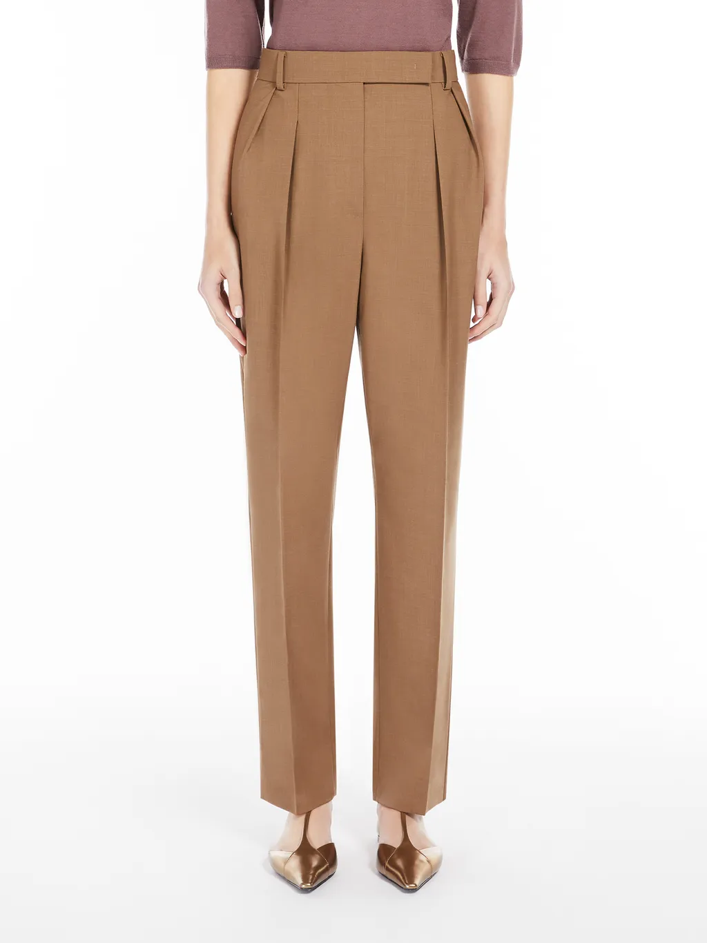 Belt-Loop Wool Trousers