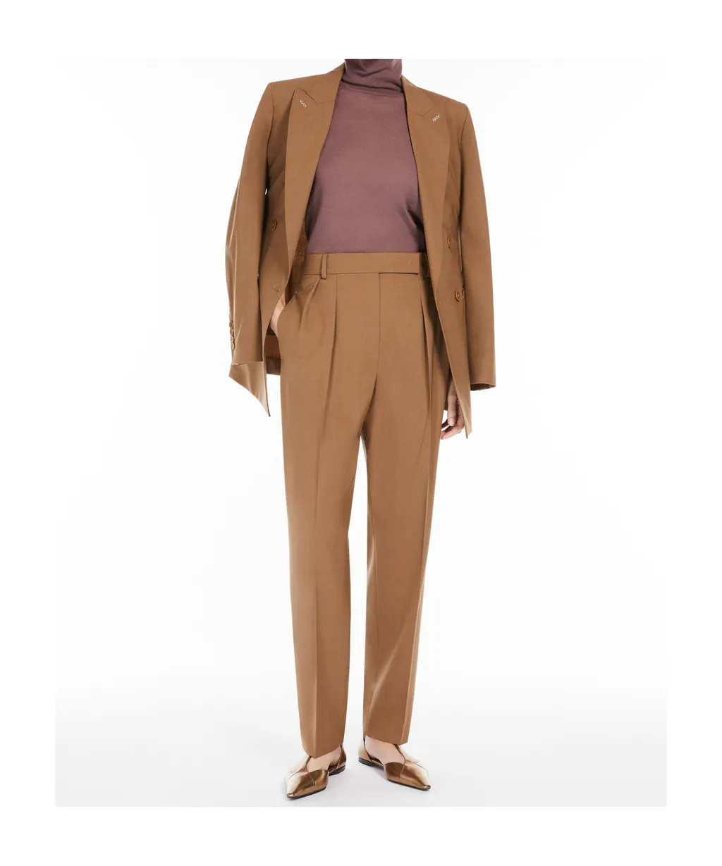 Belt-Loop Wool Trousers