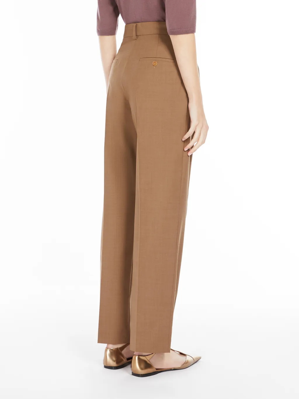 Belt-Loop Wool Trousers