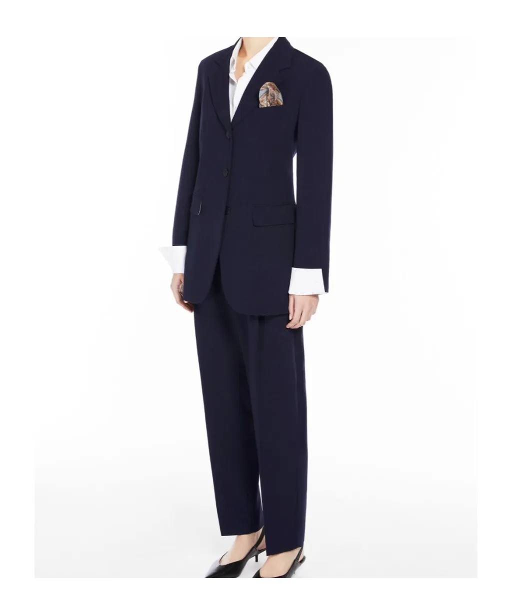 Pleated Wool Casual Pants