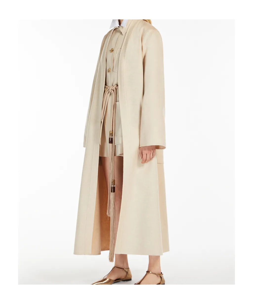 Vezzose Belted Long-Sleeved Coat