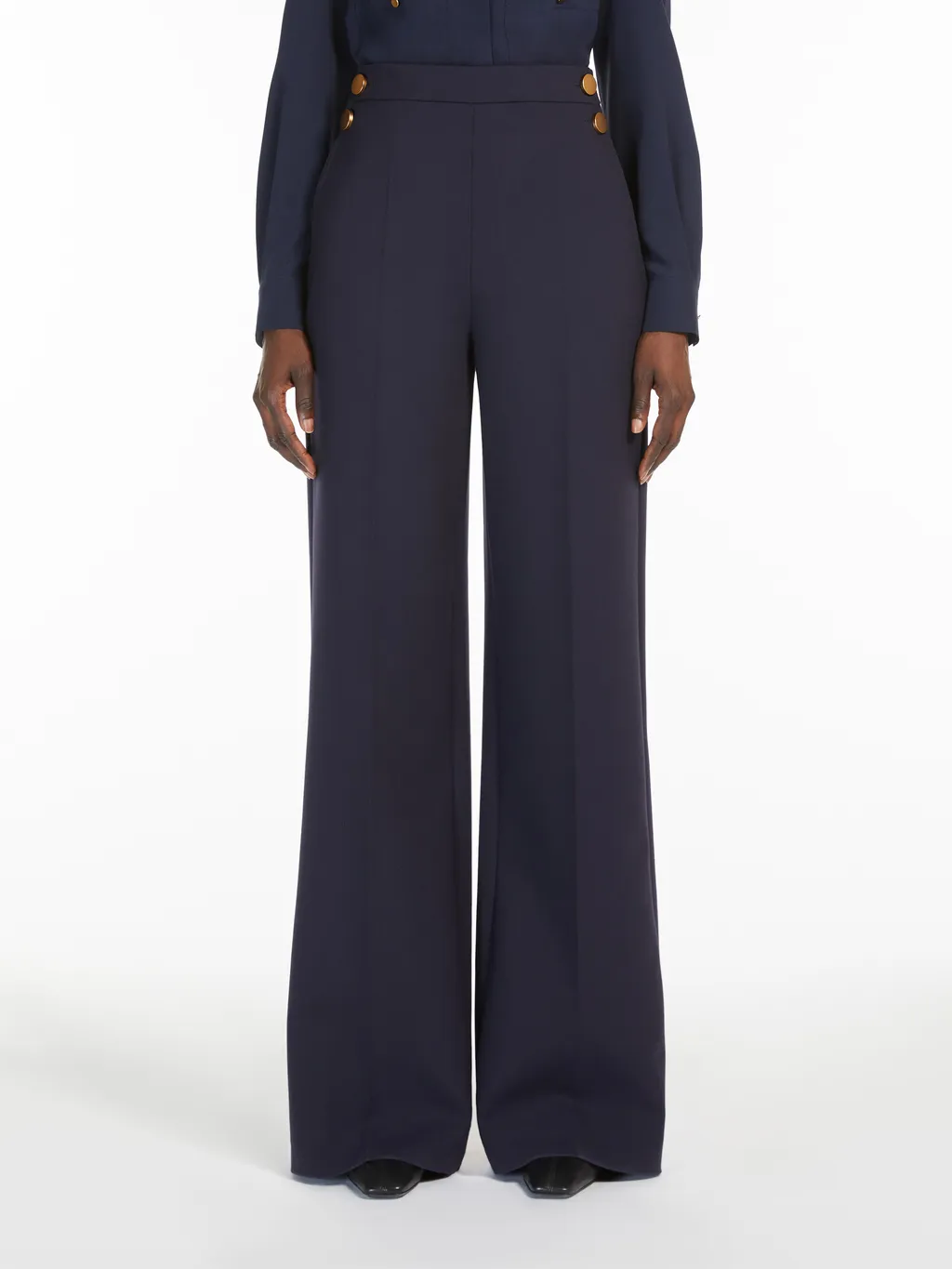 Polonia Pleat Detailed Wide Leg Trousers