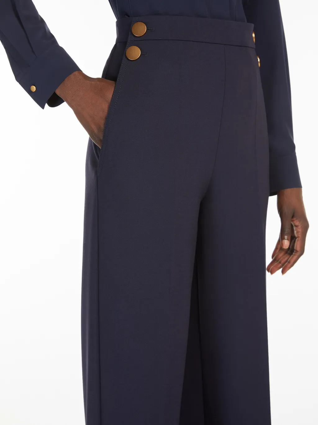 Polonia Pleat Detailed Wide Leg Trousers