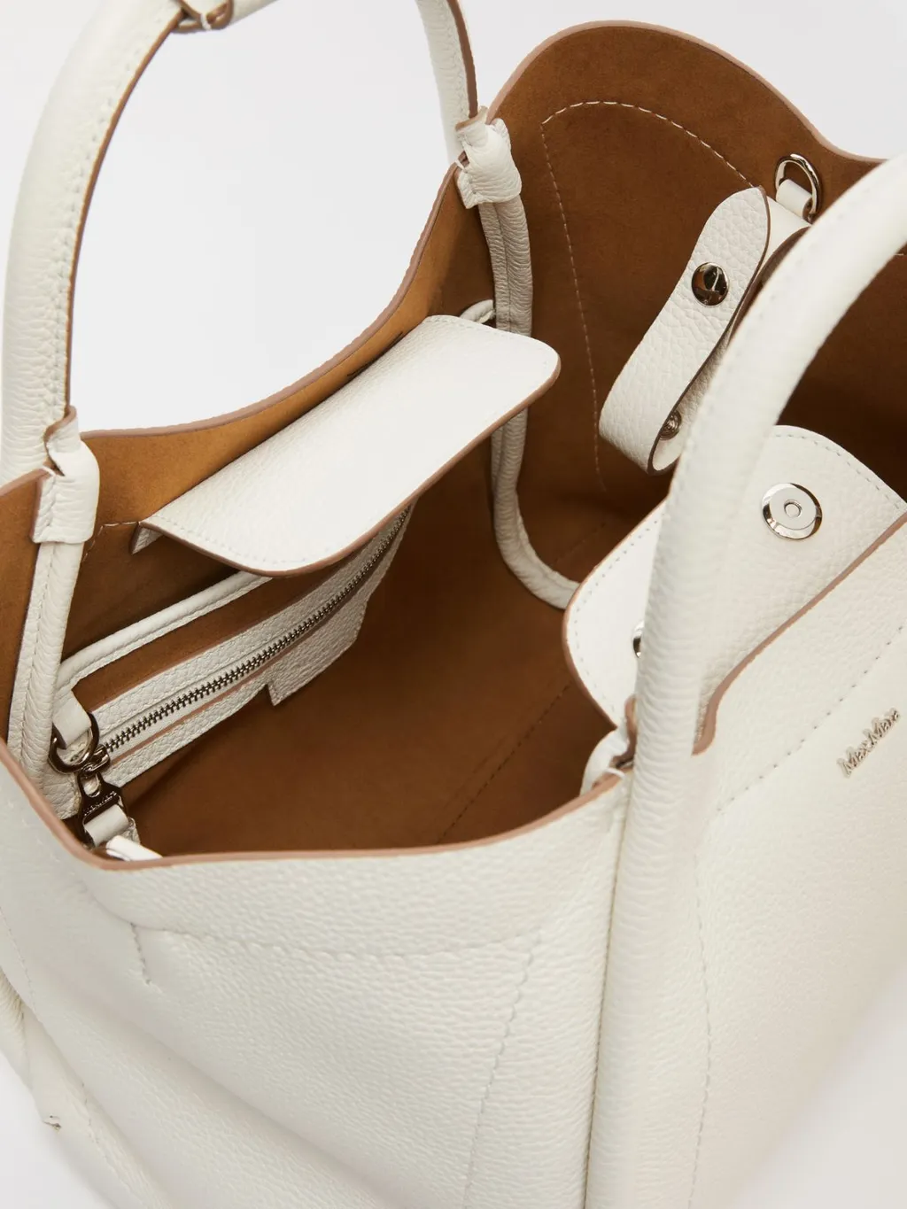 Logo Plaque Top Handle Bag