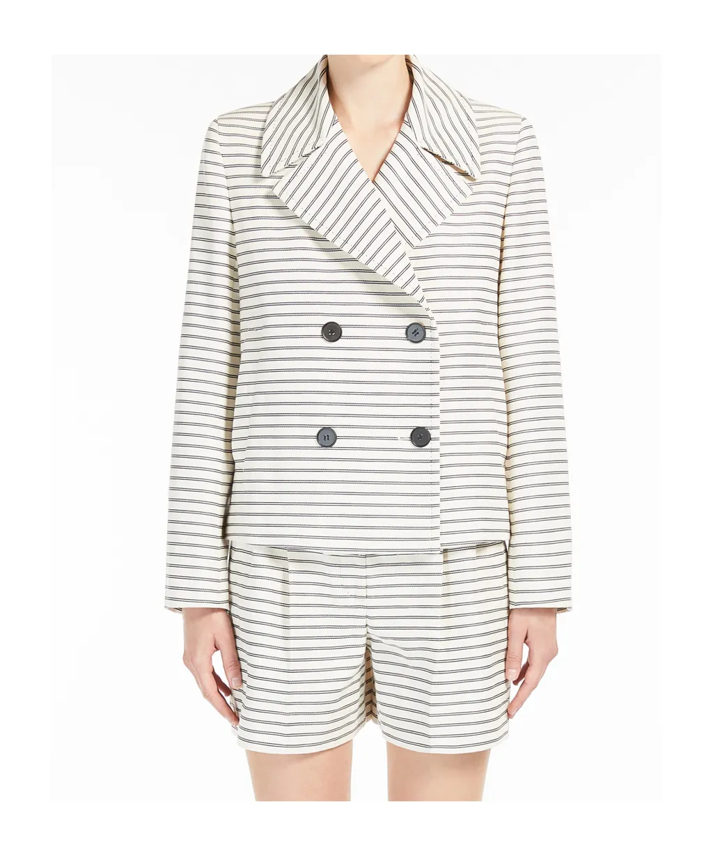 Assuan Striped Double-Breasted Jacket