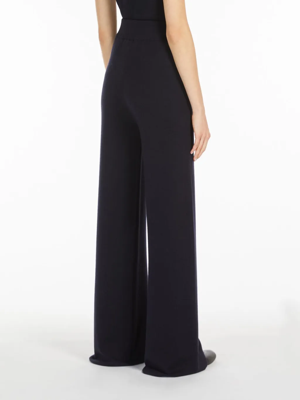 Wide-Leg Wool Yarn Trousers