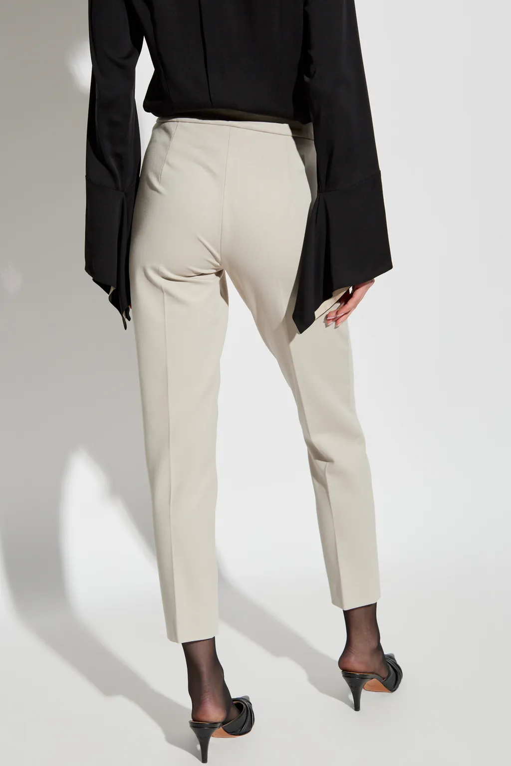 Pleat Detailed Tapered Trousers
