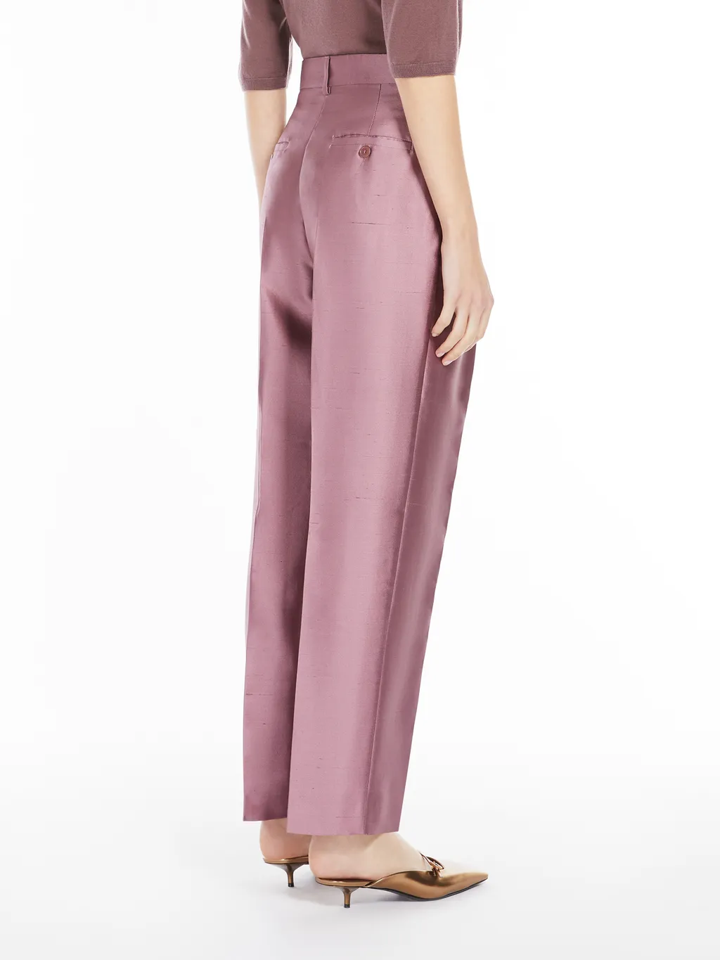 Adige Pleat Detailed Satin Trousers