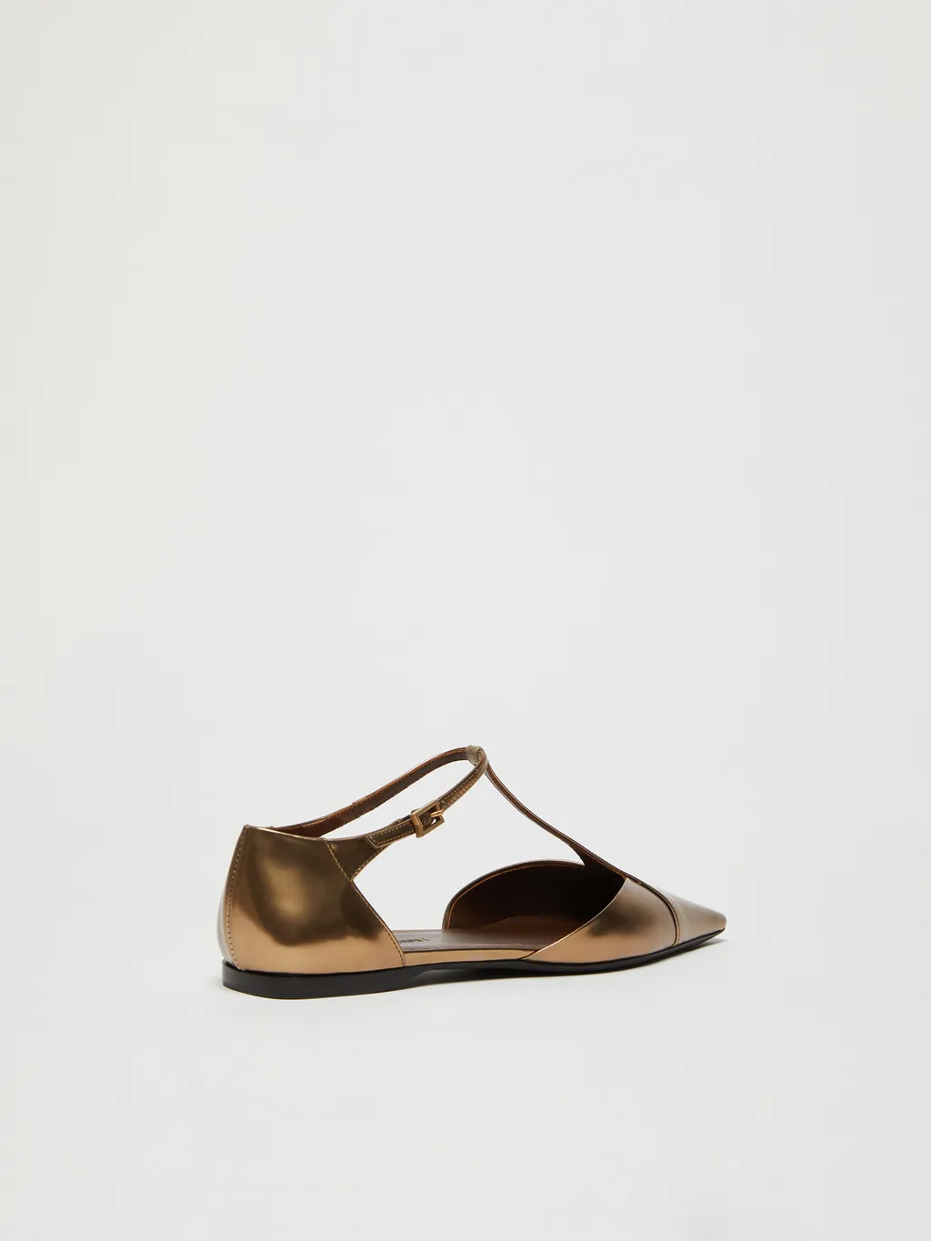Laminated Leather Ballet Flats