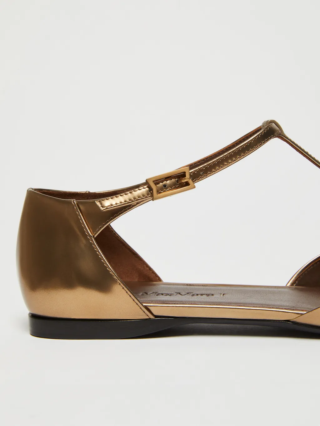 Laminated Leather Ballet Flats