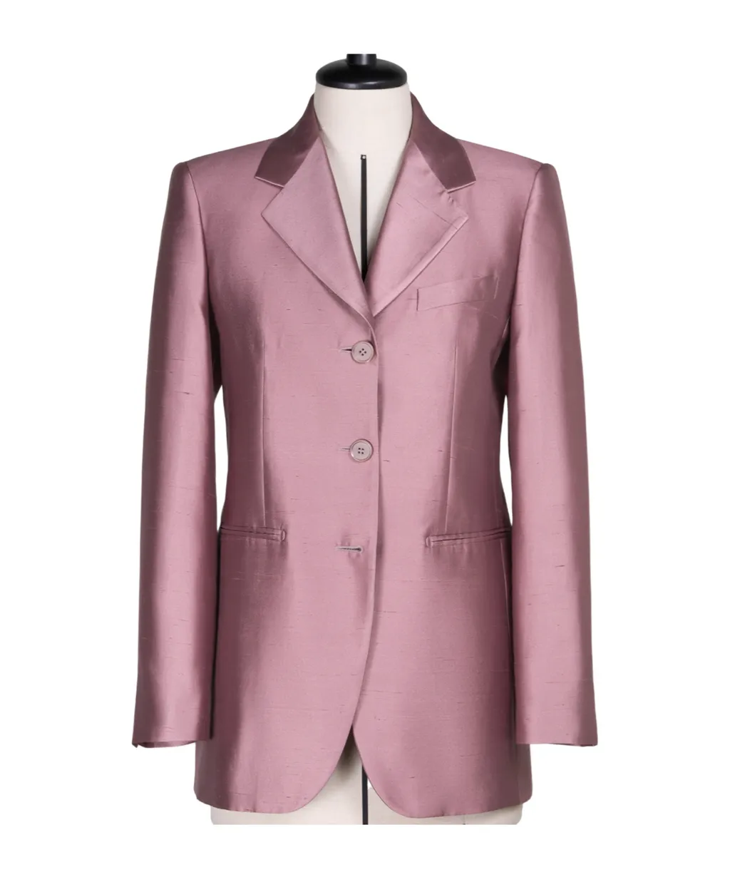 Metallic-Effect Single-Breasted Jacket