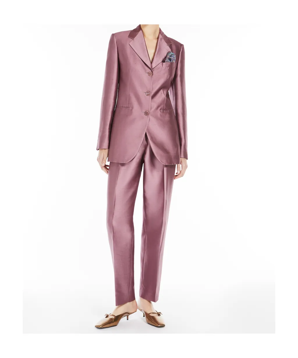 Metallic-Effect Single-Breasted Jacket