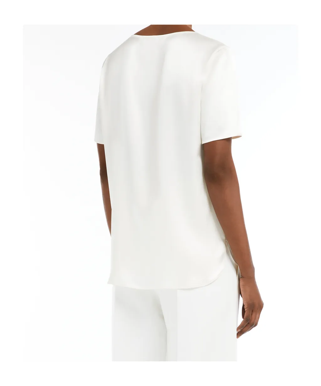 Crewneck Satin Top