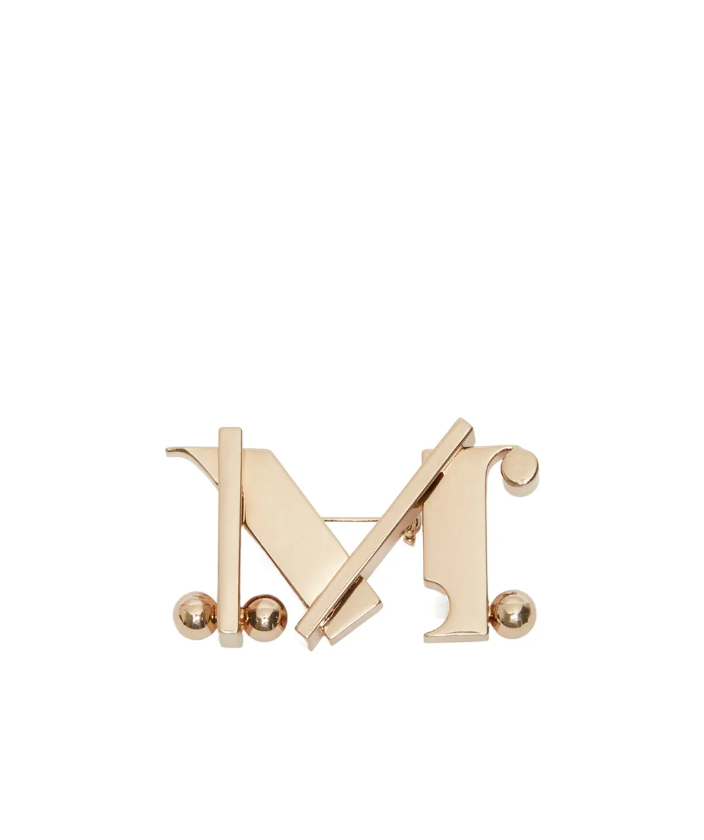 Metal Monogram Brooch