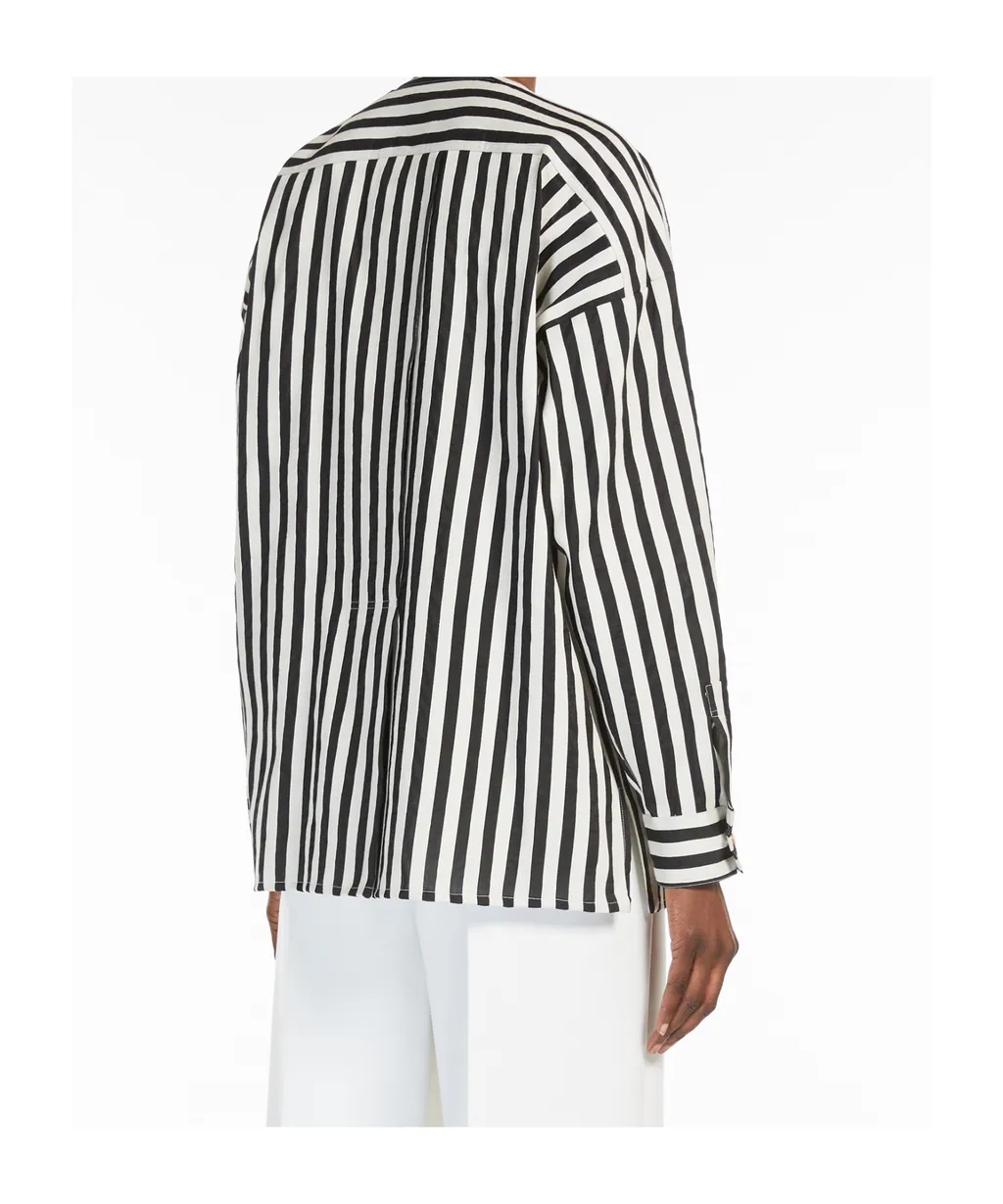 Striped Cotton And Silk Blouse