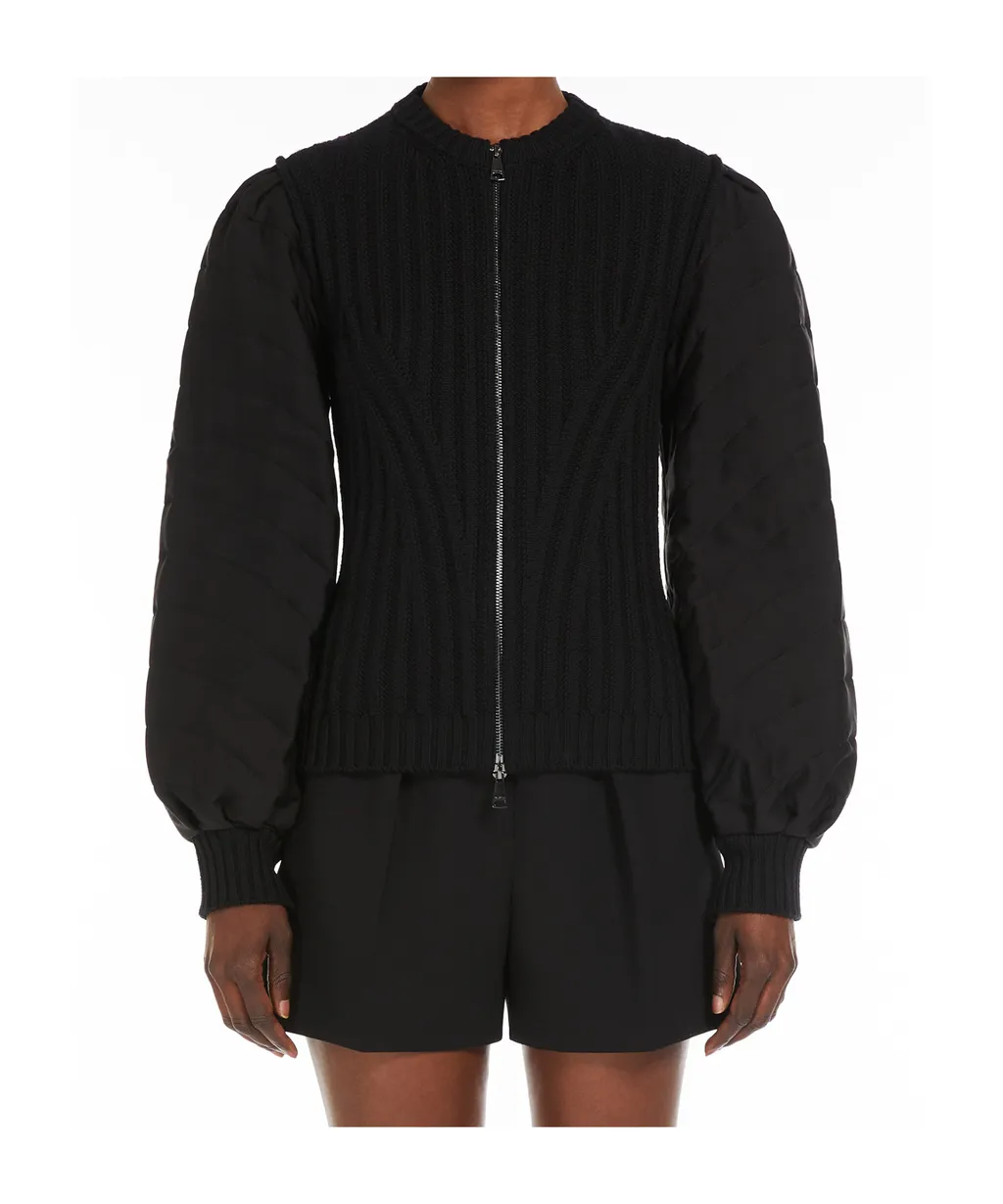 Zip-Up Ribbed Cardigan