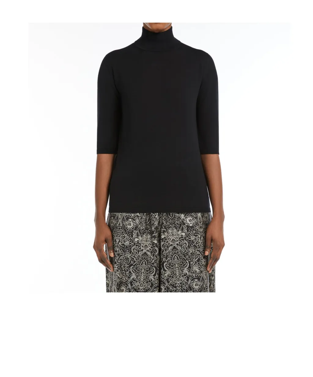 High Neck Half-Sleeved Jumper