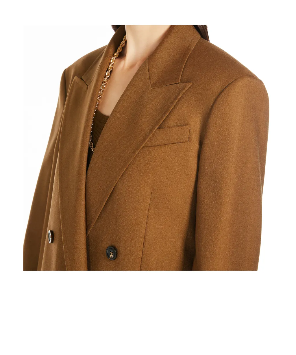 Double-Breasted Long-Sleeved Jacket