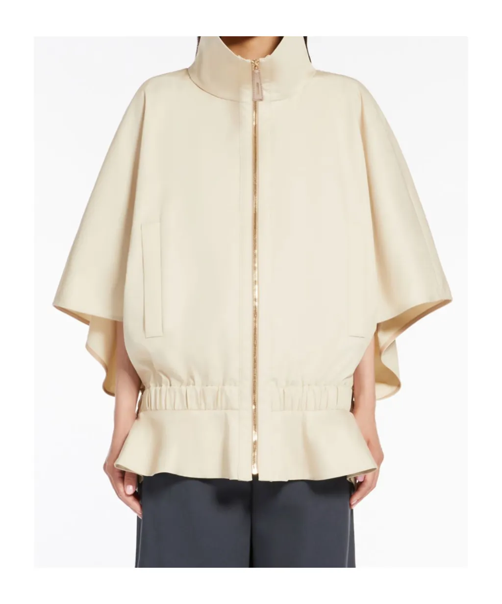 Cropped Water-Repellent Cotton Cape