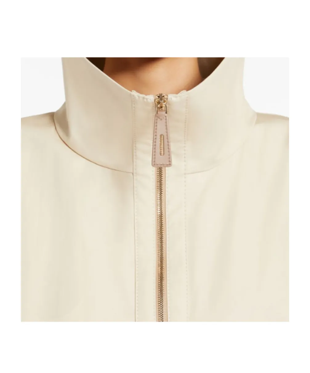 Cropped Water-Repellent Cotton Cape