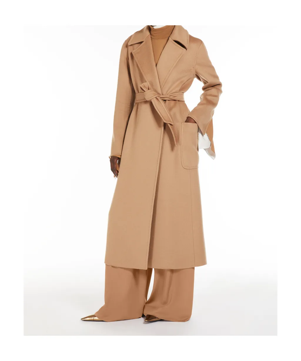 Button Detailed Belted Coat