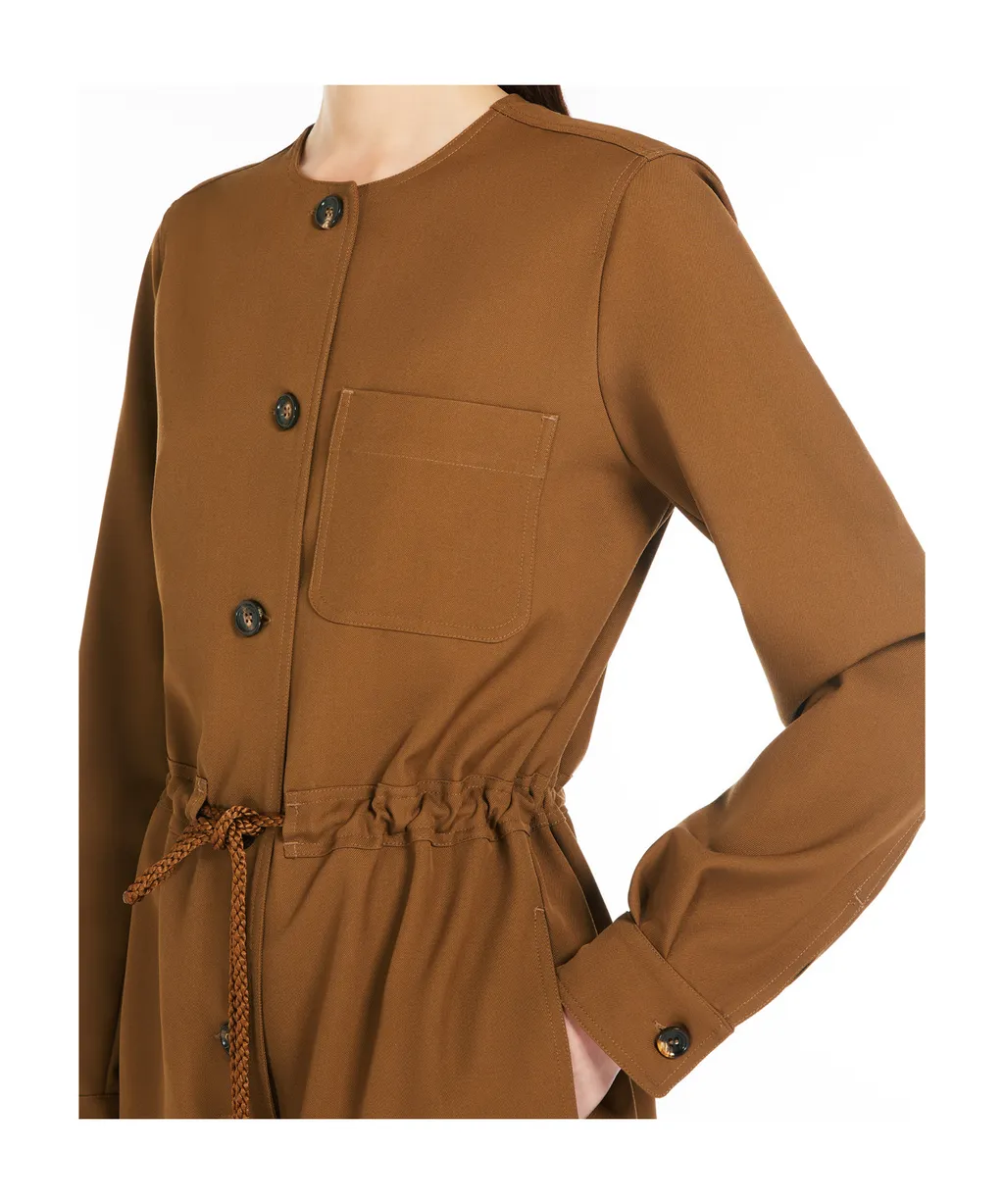 Gabardine Wool Short Jumpsuit