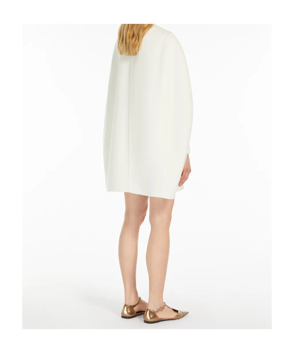 Zip-Up Crewneck Short-Sleeved Coat