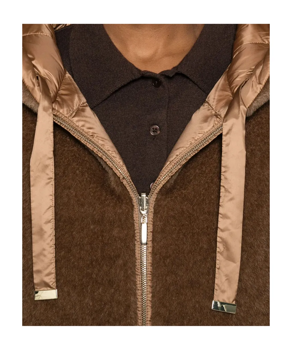 Alpaca And Wool Blend Hooded Jacket