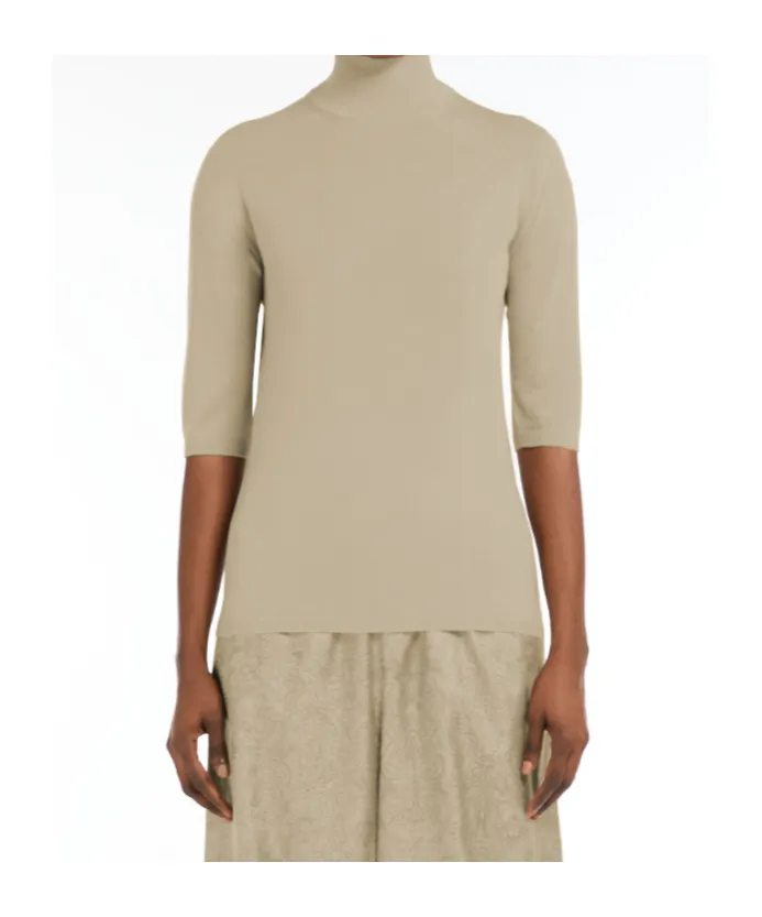 Cecina High Neck Half-Sleeved Jumper
