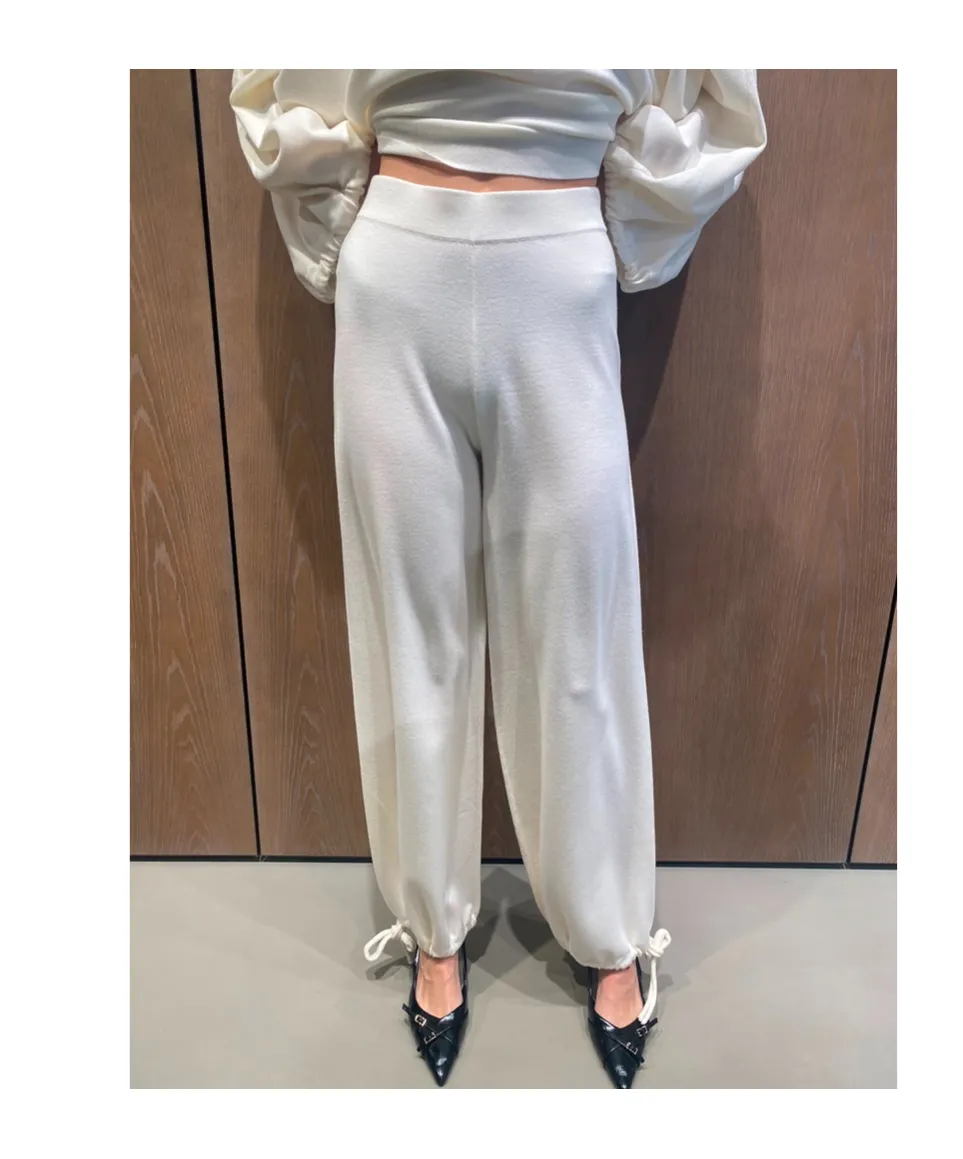 Elastic Waist Casual Pants