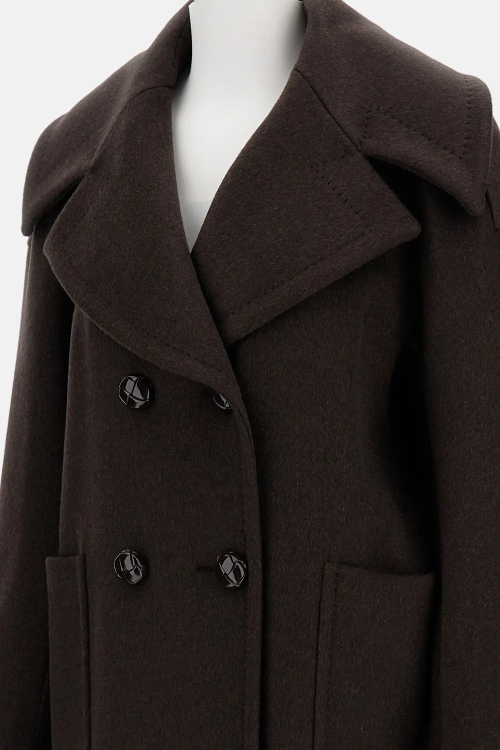 Mario Double-Breasted Long-Sleeved Coat