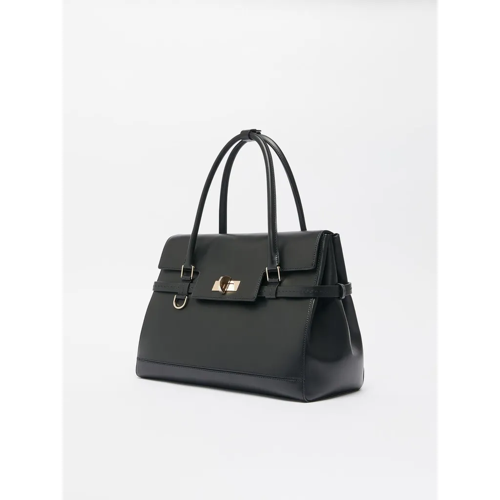 Natural Leather Top Handle Bag