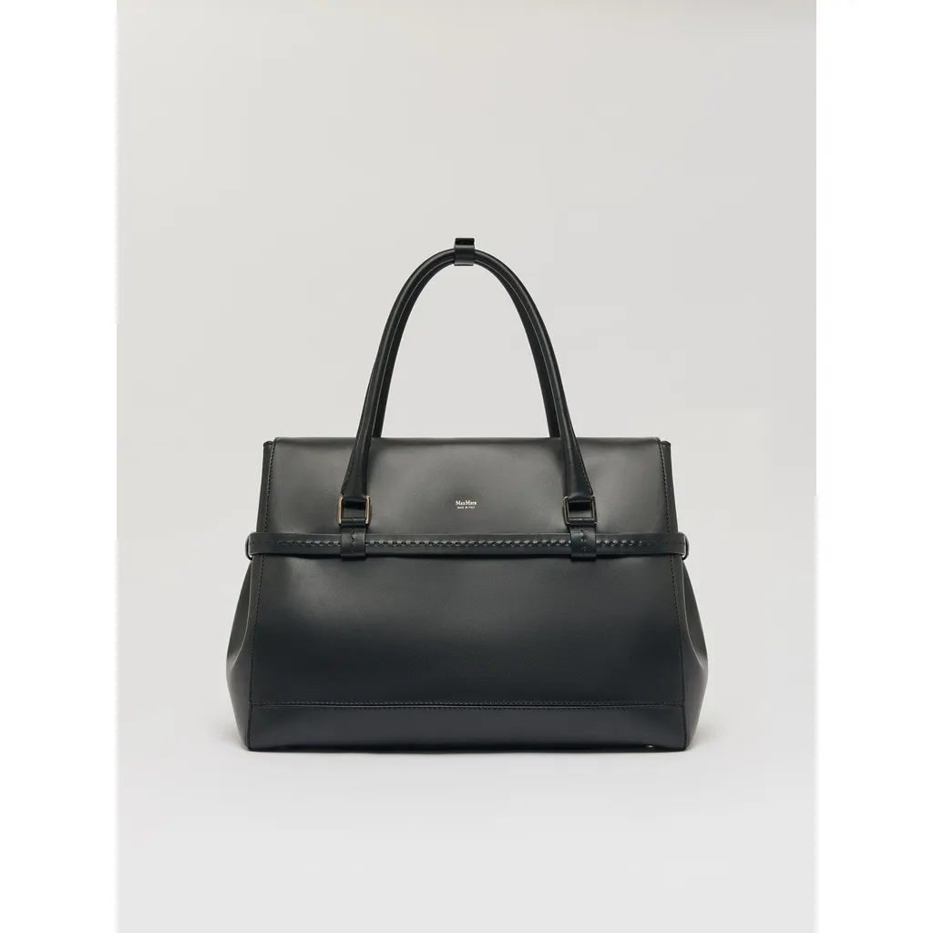 Natural Leather Top Handle Bag