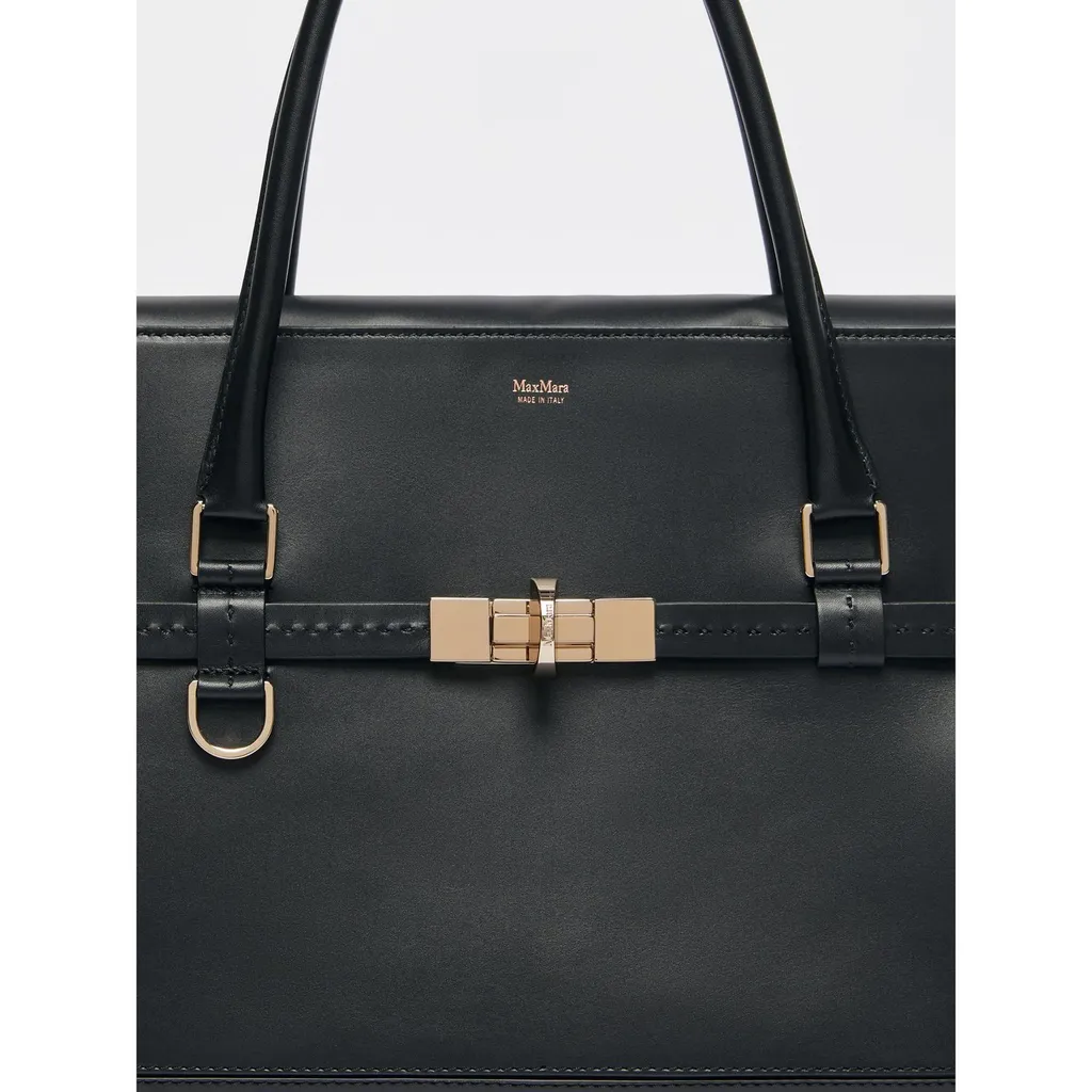 Natural Leather Top Handle Bag