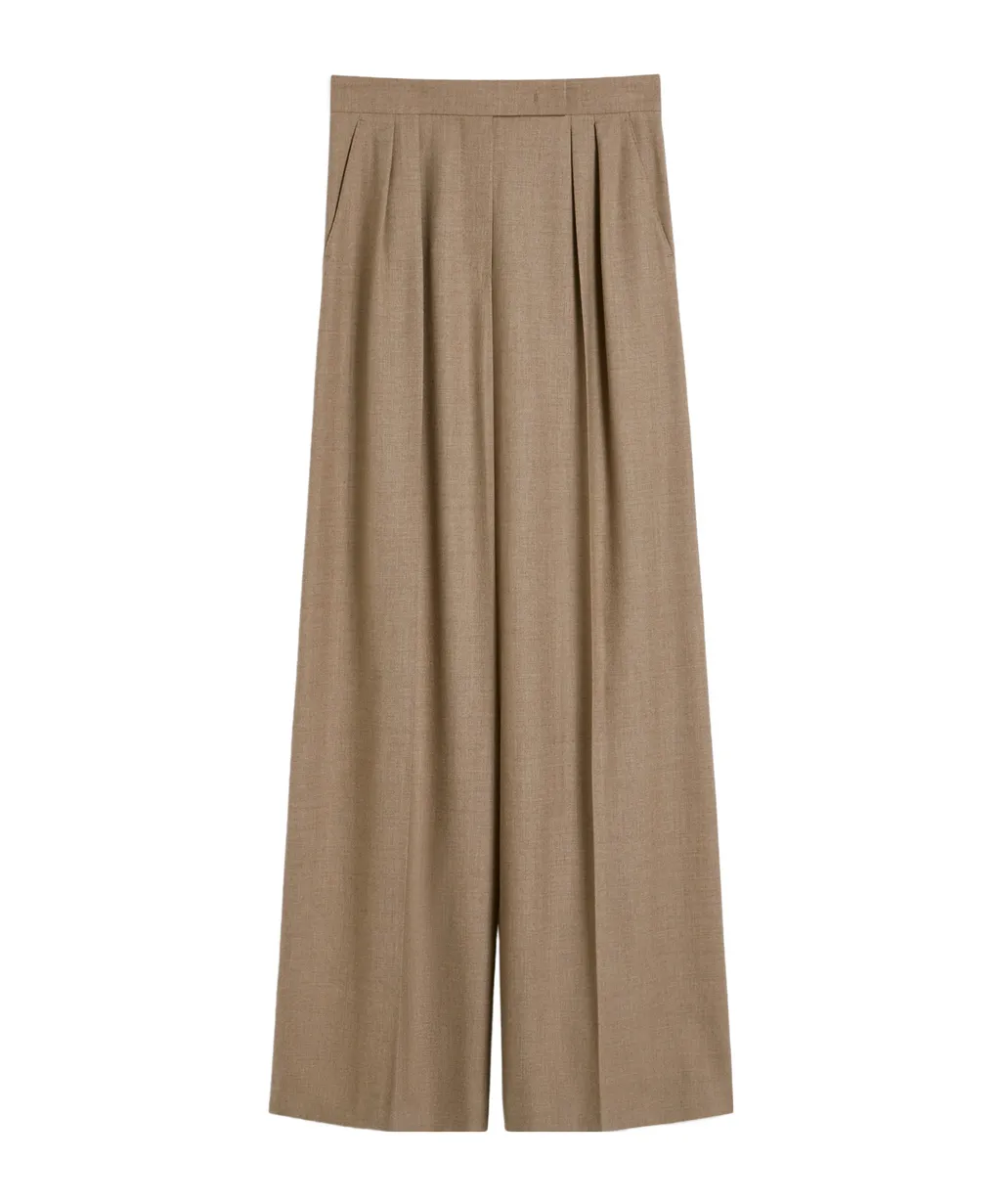 Pleated Wide-Leg Trousers