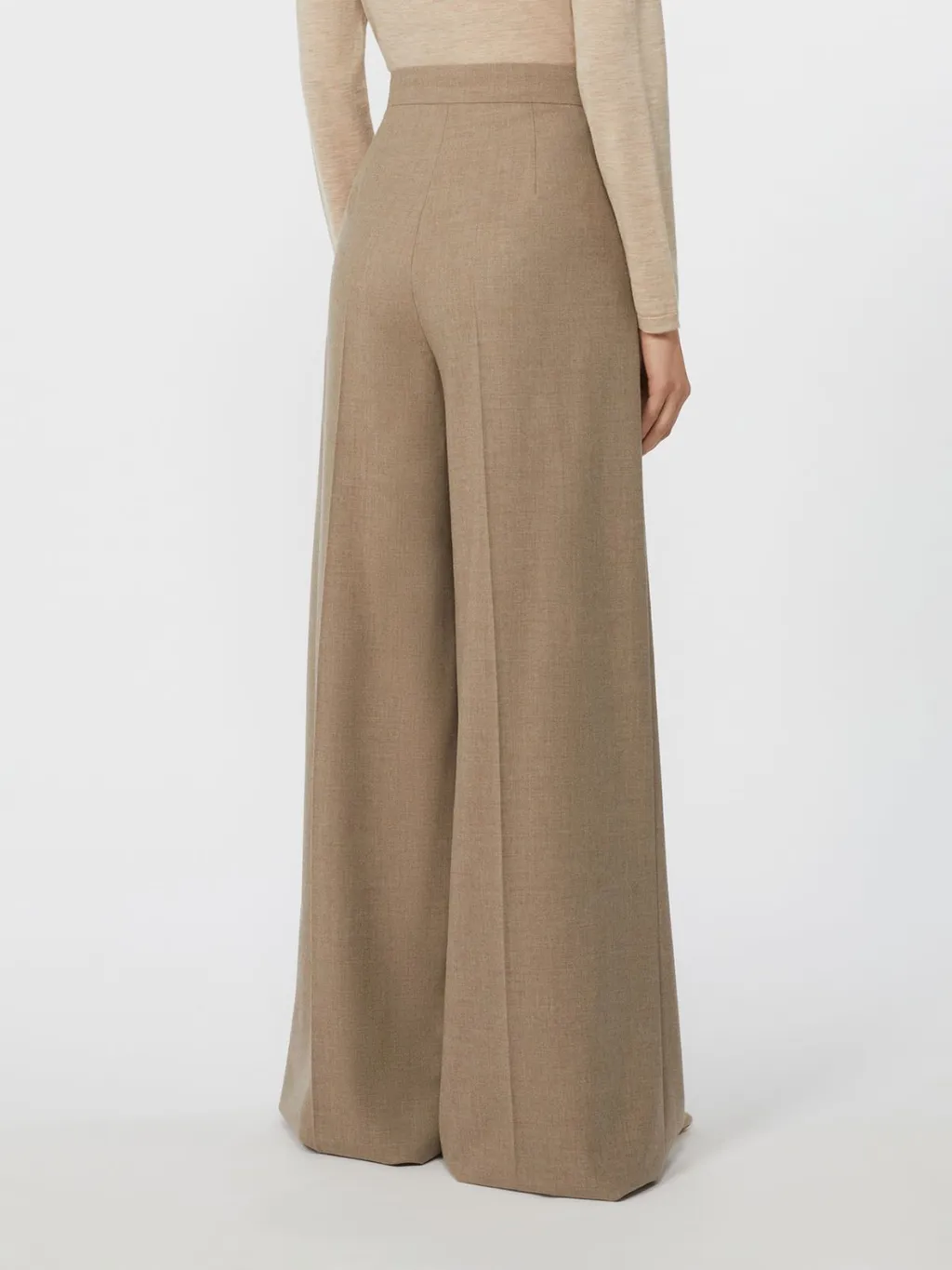 Pleated Wide-Leg Trousers