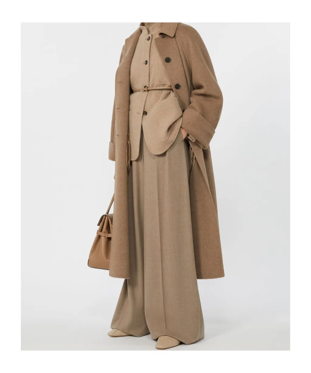 Pleated Wide-Leg Trousers
