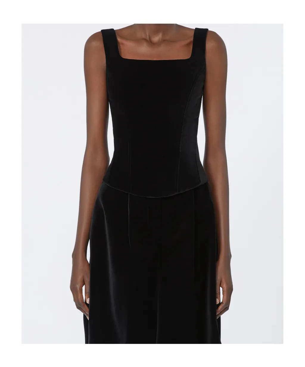 Velvet Bustier Top