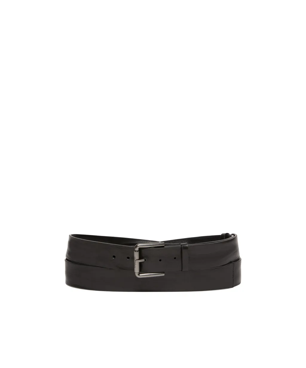 Logo-Engraved Buckle Belt
