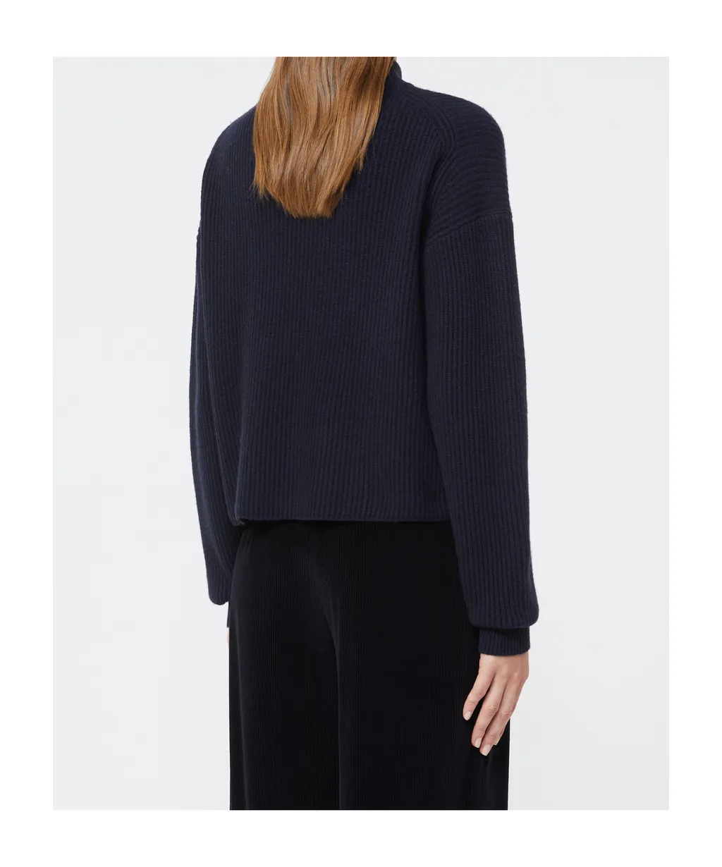 Mock Neck Ribbed Jumper