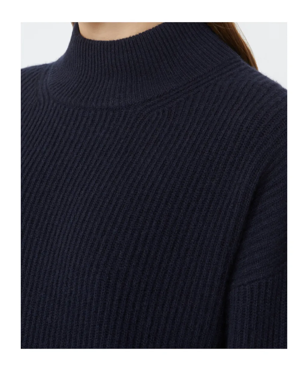 Mock Neck Ribbed Jumper