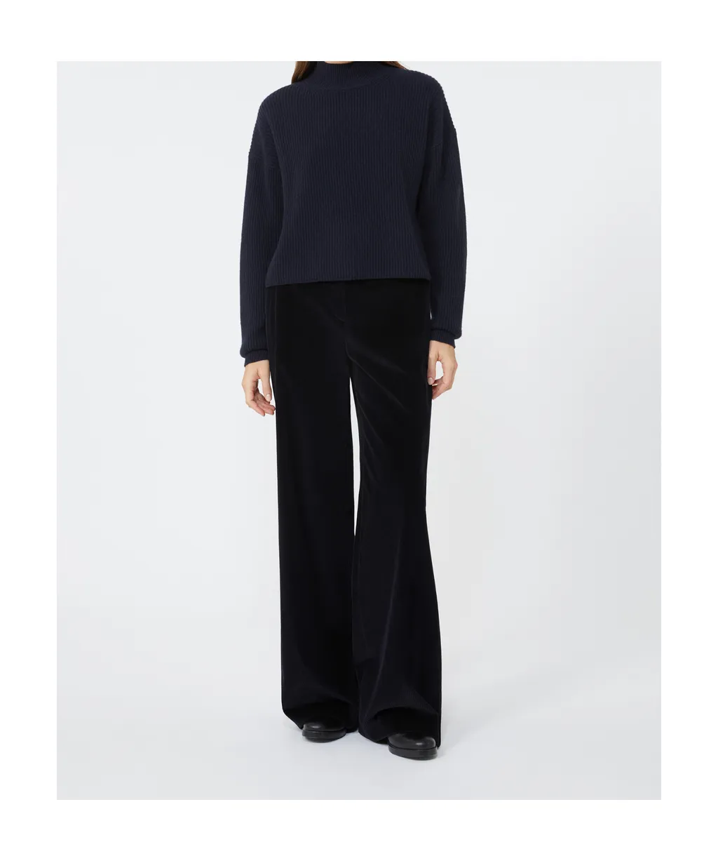 Mock Neck Ribbed Jumper