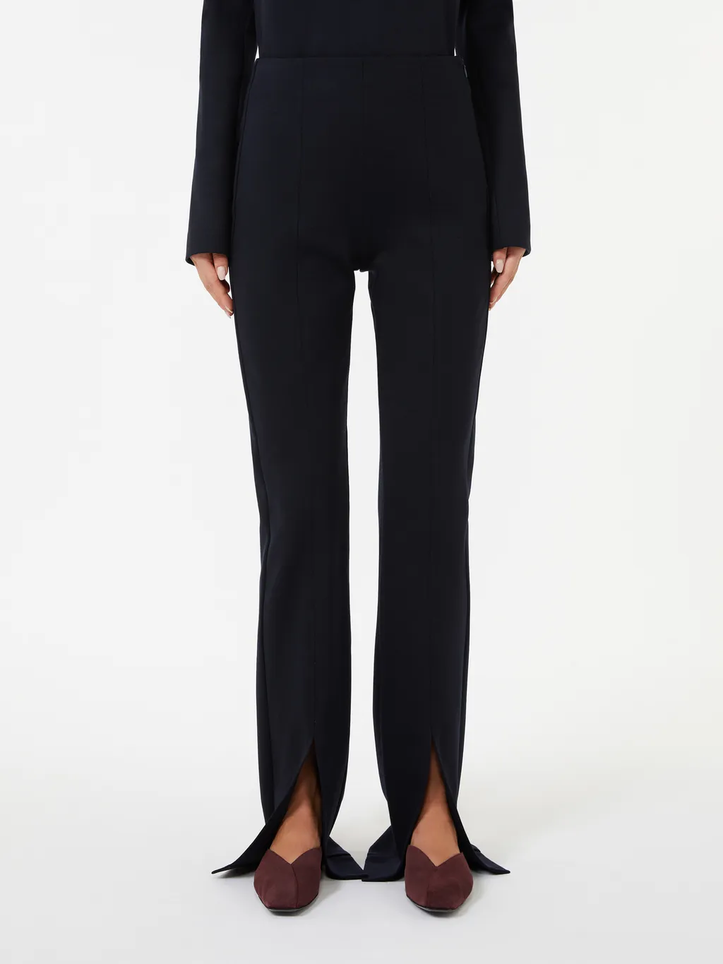 Gabardine And Jersey Trousers