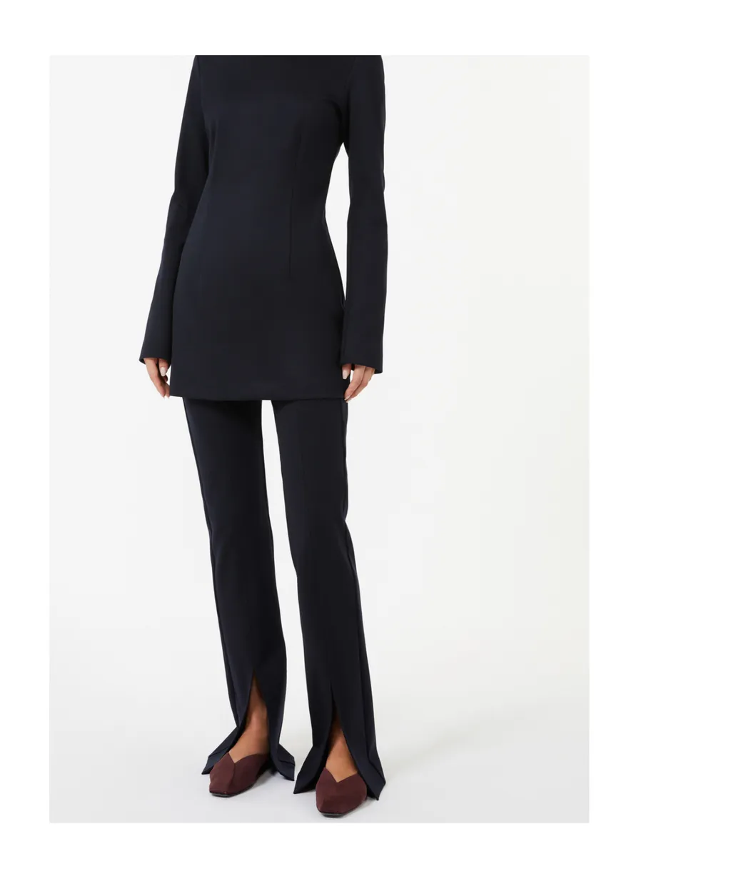 Gabardine And Jersey Trousers